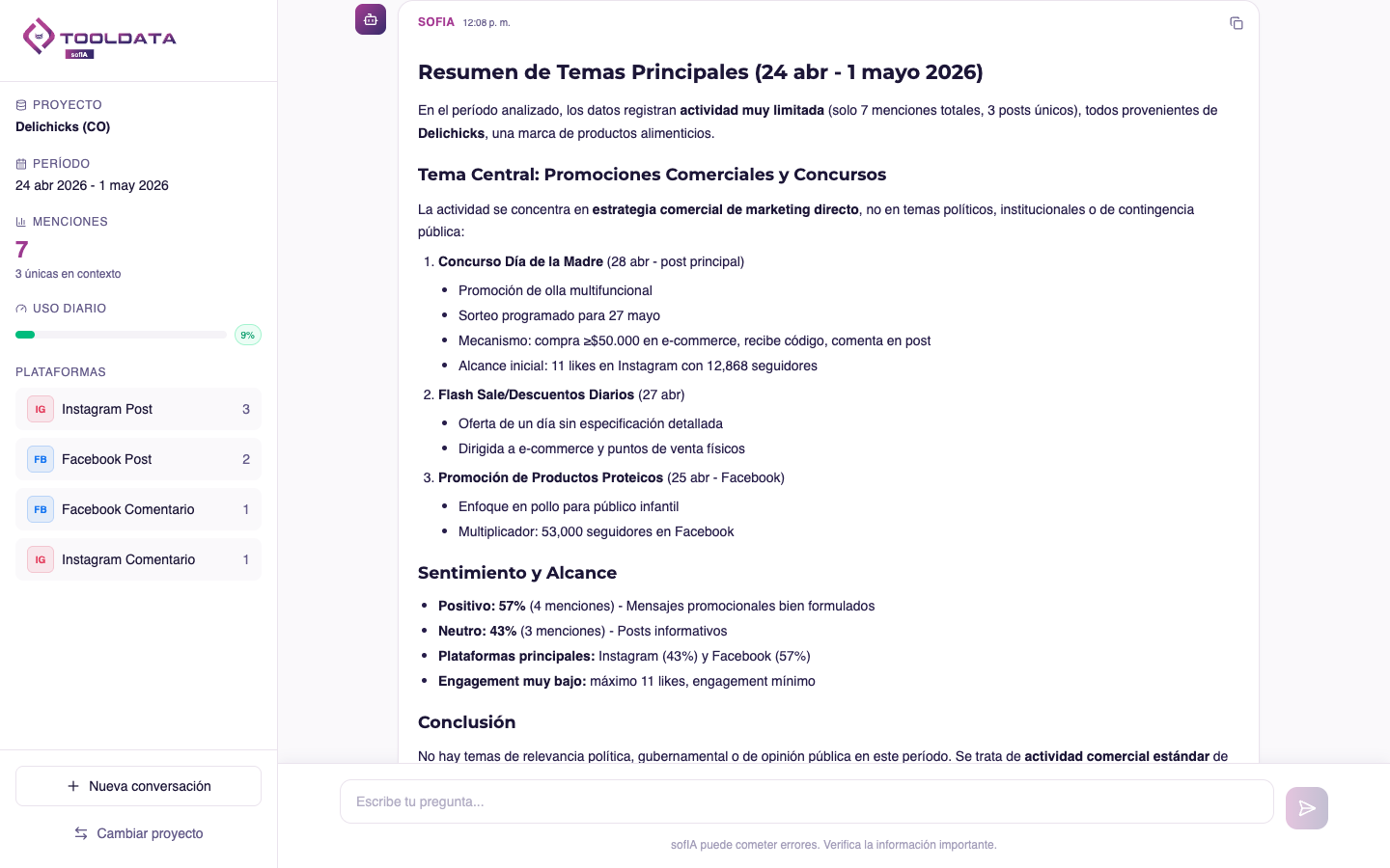 sofIA paso 3: respuesta ejecutiva con resumen, hallazgos y recomendaciones